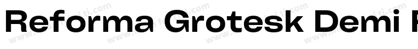 Reforma Grotesk Demi Regular字体转换